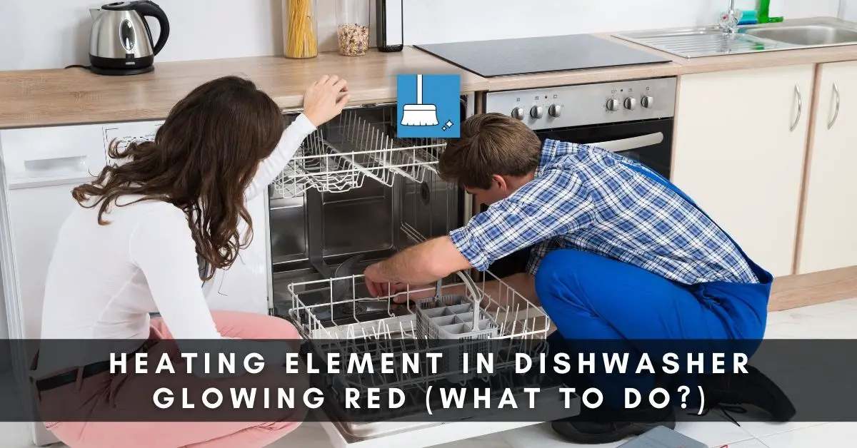 dishwasher heating element glowing red
